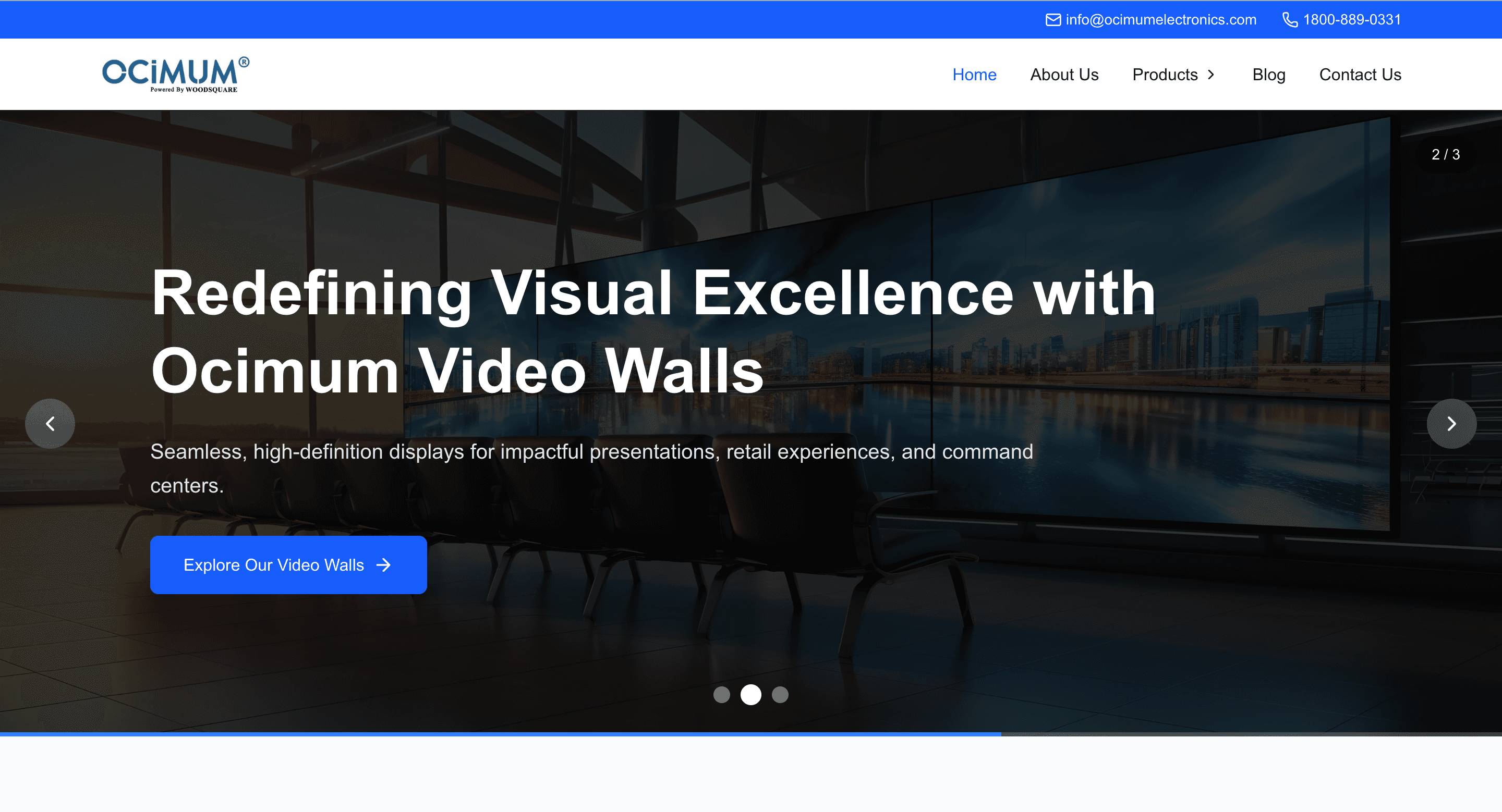 Ocimum website screenshot
